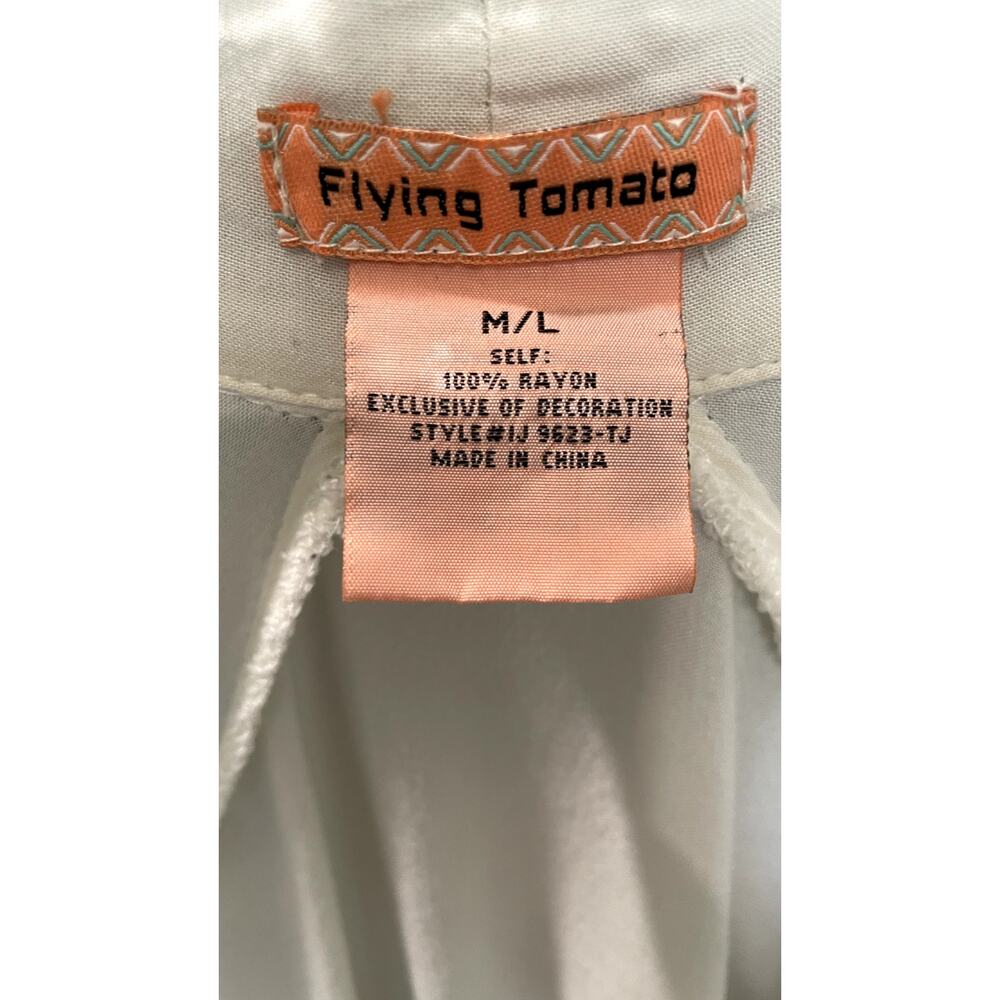 Flying Tomato Boho Floral Kimono Cardigan Rayon Festival Duster M/L - Picture 4 of 8